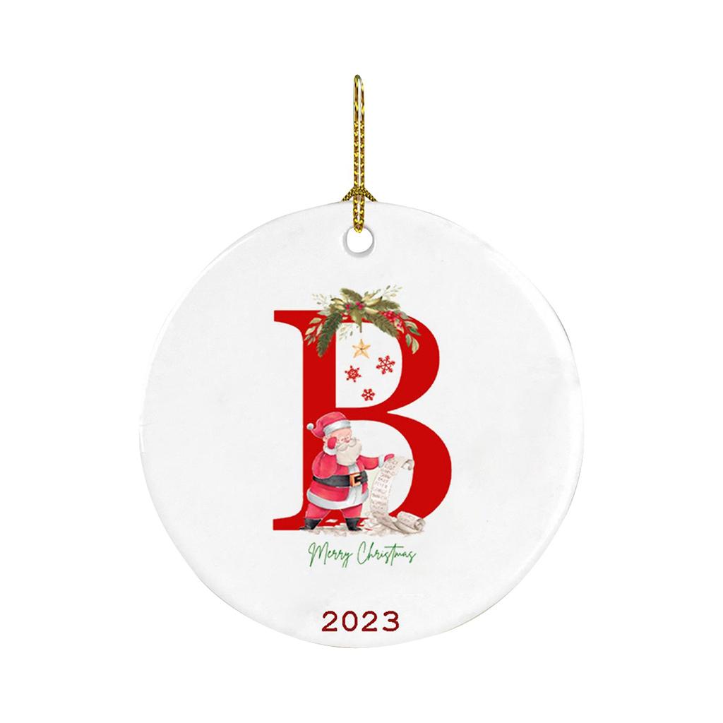 26 Letters Christmas Pendant Acrylic Car Pendant Christmas Tree Decoration