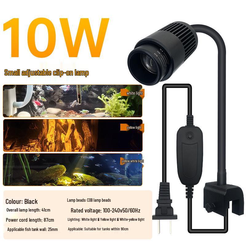 South American Aquatic Plant LED Clip Light - Waterproof, Super Bright, Full Spectrum for Fish Tank Landscaping