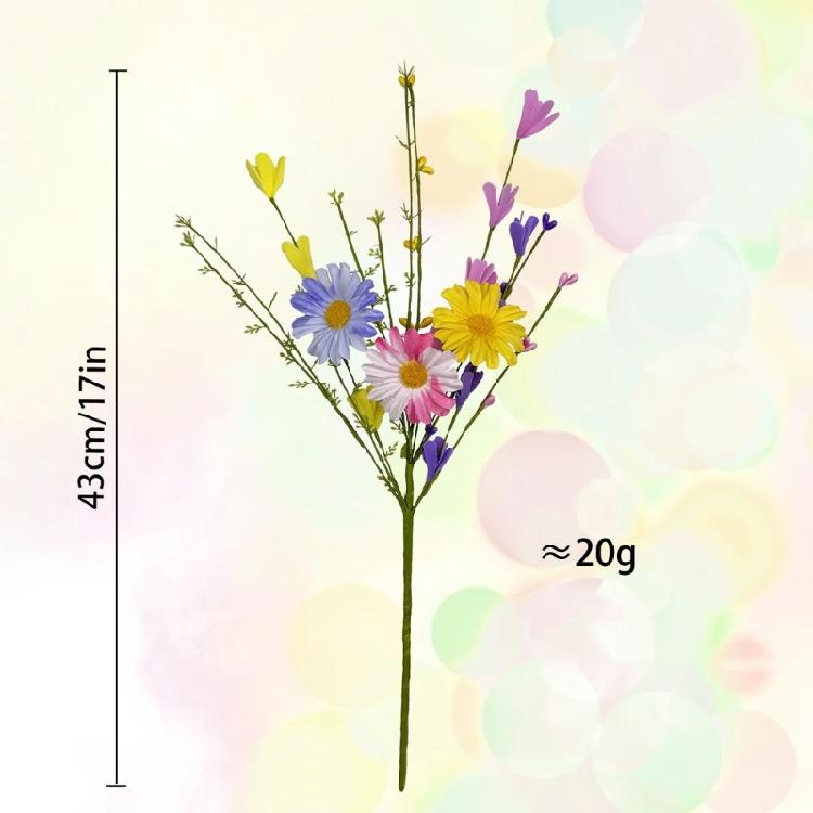 Sturdy Realistic Daisy Plastic Flower Stem For Indoor Decoration Home Offices Or Wedding Centerpiece