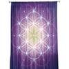 Life Of Flower Purple Tulle Curtains for Living Room Print Sheer Voile Curtain Bedroom Window Screening Drapes Blinds Home Decor