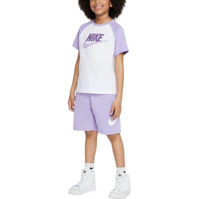 Soft Comfortable Breathable Short Sleeve Casual Sports Suit Kids Suits Hydrangea-Purple HM9274-515