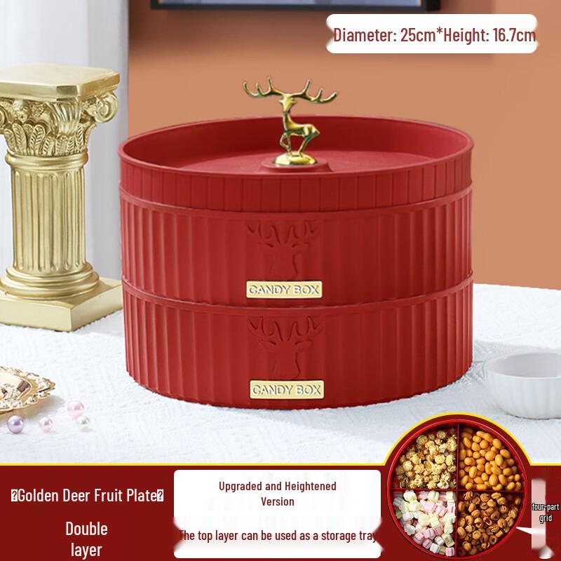 New Year Partitioned Candy & Dried Fruit Plate