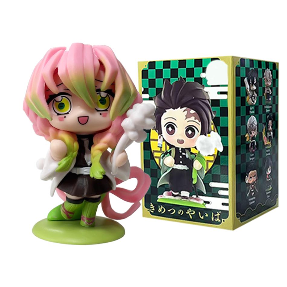 Demon Slayer Tanjiro Kamado Nezuko anime çizgi film figürü kör kutu yaratıcı kişiselleştirilmiş heykel model süs eşyası sürpriz hediye kutusu