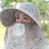 Sunscreen Bucket Hat Wide Brim Ponytail Hats New Tea Picking Cap  Outdoor