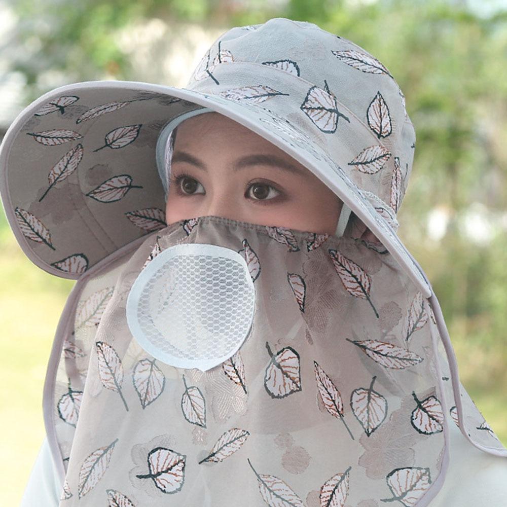 Sunscreen Bucket Hat Wide Brim Ponytail Hats New Tea Picking Cap  Outdoor