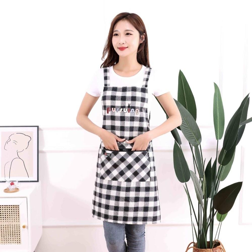Multipurpose Stain-Resistant Kitchen Apron Sleeveless Breathable Cooking Apron Cotton Wipeable Hands Barber Apron Home Kitchen