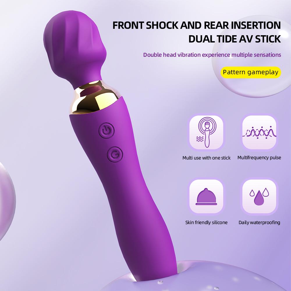 12 Speeds Powerful Dildo Vibrator Female AV Massager Wand G Spot Clitoris for Women Stimulator Adult Sex Toys Masturbator