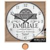 Les Trésors De Lily [A2773] - Wooden Wall Clock 'Brasserie Familiale' Gray - 28 Cm) -  28 Cm