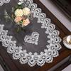 Retro Dacron Tea Cover Oval Shape European Dining Runner Embroidered Cabinet Covers Home