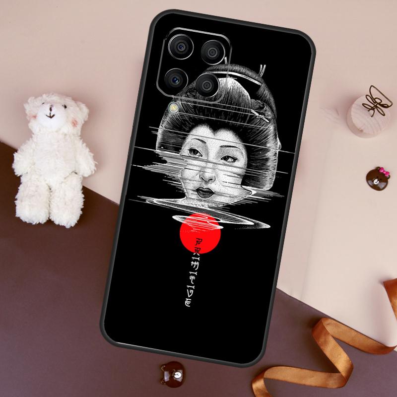 Japanese Geisha Case For Samsung Galaxy M32 M52 M14 M54 M13 M33 M53 M56 M36 M16 M31 M11 M12 M35 M55 M15 M06