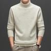 Herren Grobstrick Wollrollkragenpullover, 500g Warm Casual Mode für Herbst/Winter