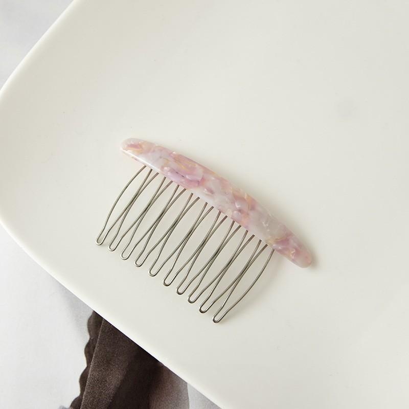 Simple Acetate Bow Hair Comb Clip DIY Hair Accessories Hair Supplies Sweet Bow Inserted Comb Acetate Comb Clip