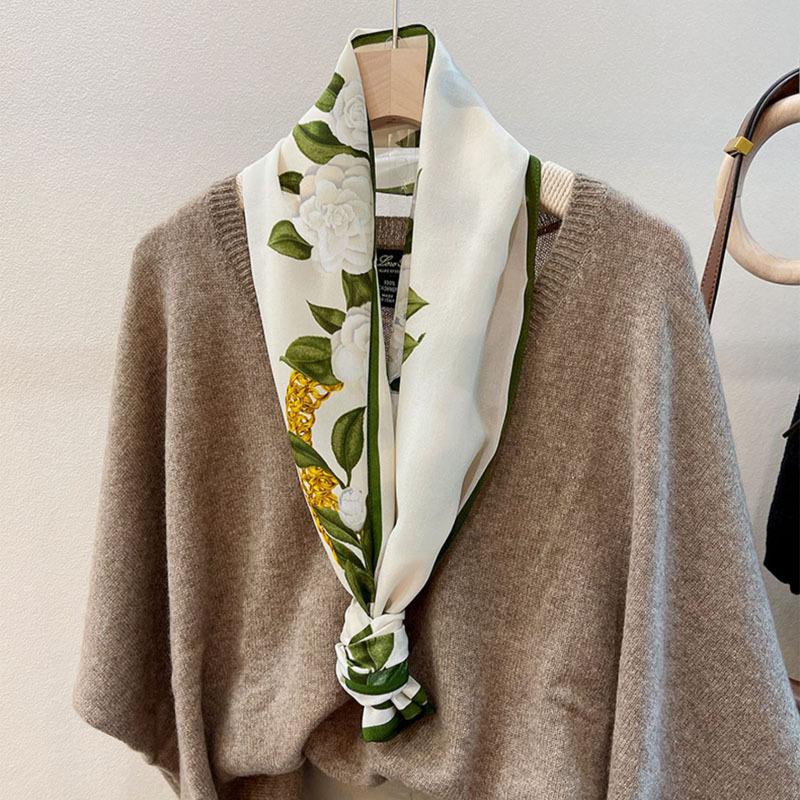 Silk Silk Scarf Women'S Spring Foreign Style Versatile Mulberry Silk Mother Gift Silk Shawl Outer Scarf