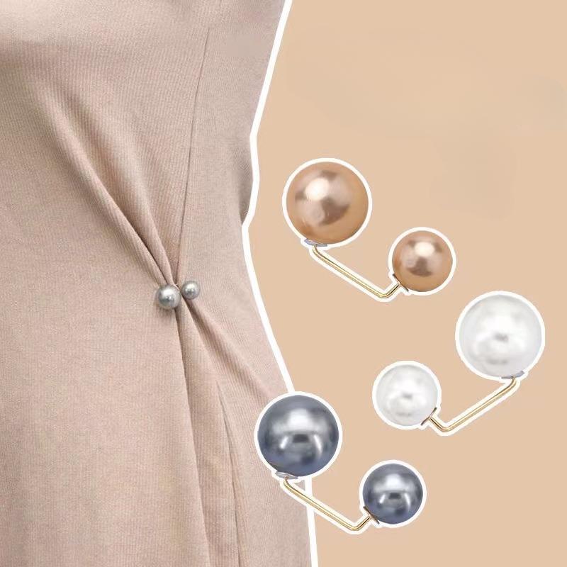 Fixed Clothes Brooch Pin Simulation Pearl Scarf Shawl Clip Buckle Sweater Cufflink Brooch Ladies Jewelry AVE