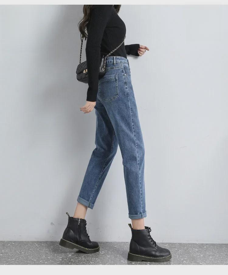 Women's Plush and Thickened Slim Straight-Leg Jeans - 2021 Korean Winter Style