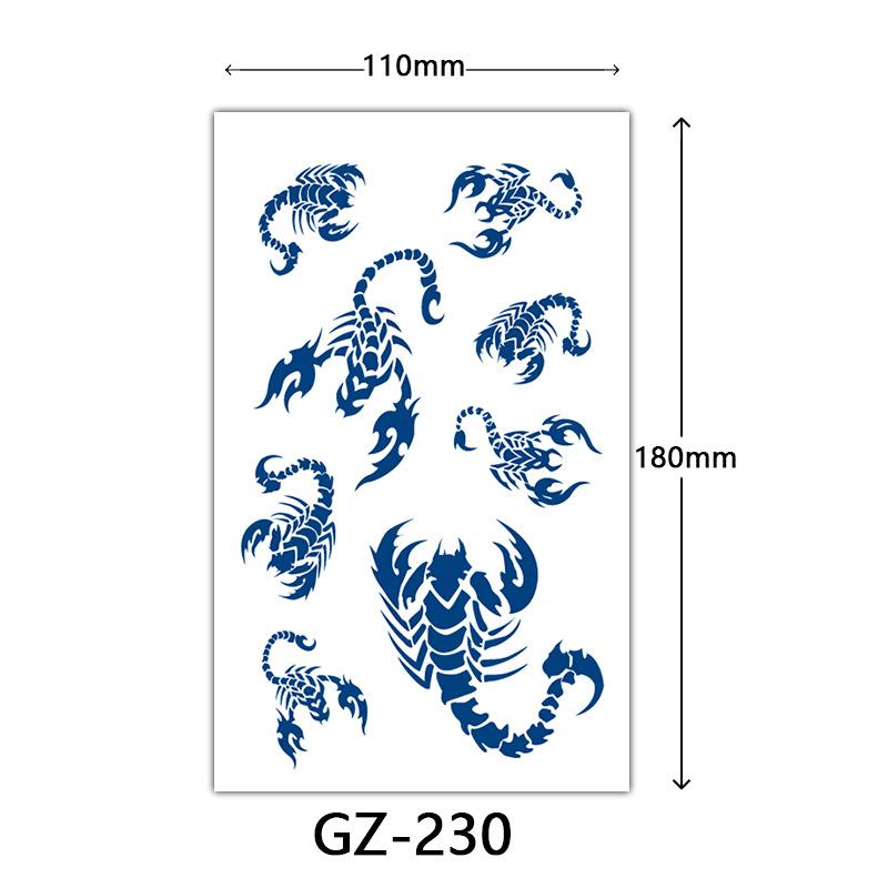 Herbal Semi-Permanent Tattoo Sticker, Semi-Permanent Tattoo Sticker, Anti-Rub, Anti-Sweat Tattoo