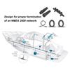 Marine NMEA 2000 Starter Kit Cable Connector Termination Combination ABS Rustproof Universal