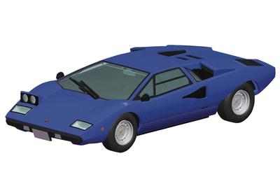Aoshima Bunka Kyozai The Snap Kit Series Lamborghini Countach LP400 Blue Plastic Model Kit (AOSHIMA) 1/32 Pre-Colored 20-E