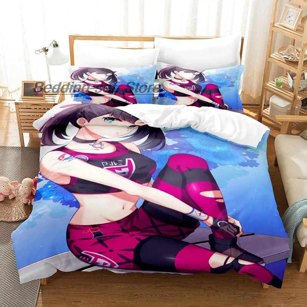 Kawaii Marnie Bedding Set Single Twin Full Queen King Size Bed Set Aldult Kid Bedroom Duvetcover Sets 3D Anime Bed Sheet Set