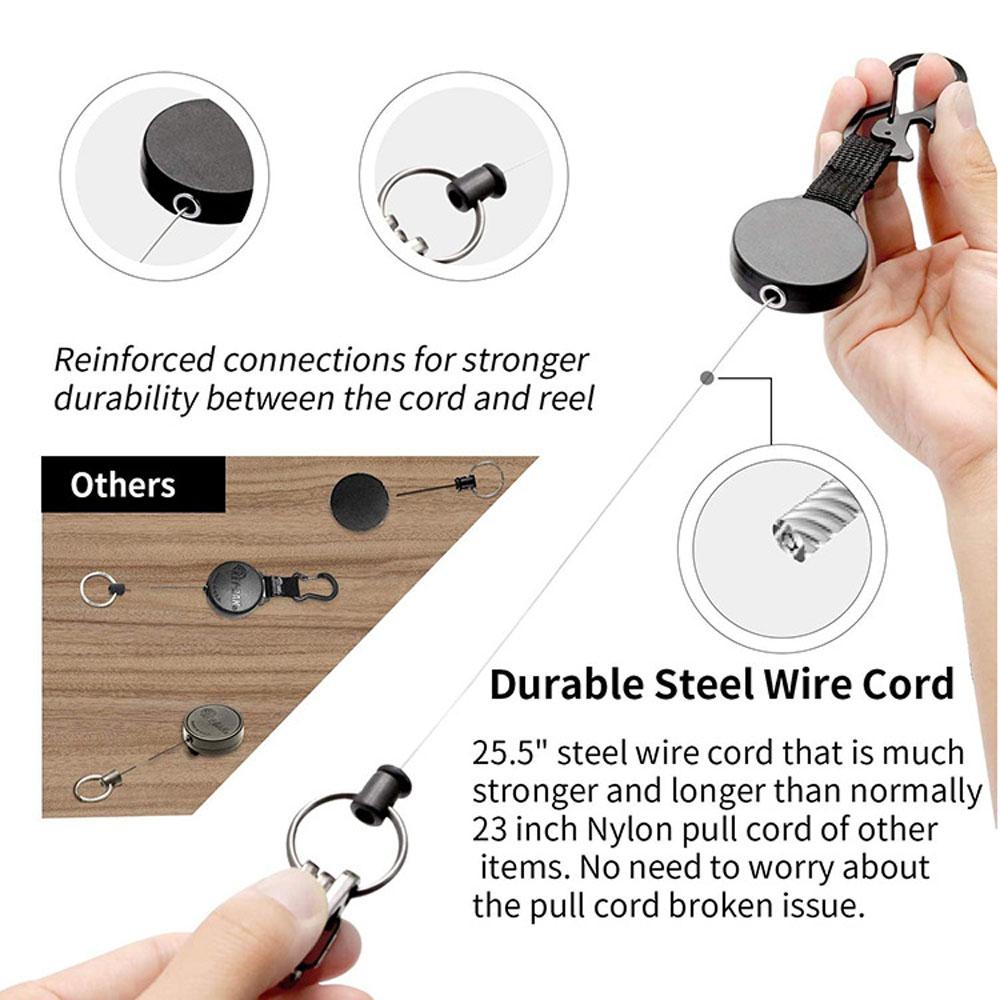 Supplies Retractable Pull Keychain Tool Key Ring Clips Badge Holder Clip Badge Reel Clip Keychain