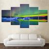 5 Panel Northern Light Canvas Wallpapers Modern Modular Poster Art Canvas Painting for Living Room Home Decor