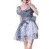 2025 Summer French Fashion Sequin Mesh Dress: Sweet, Gentle, Slimming Style for Women