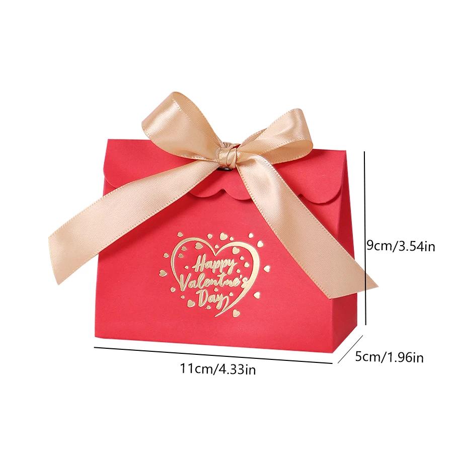 Valentine Treat Box Paper Valentines Candy Boxes Decorative Heart Gilding Boxes For Valentine's Day Party Favors
