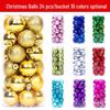 Christmas Tree Hanging Ball Ornaments - Electroplated & Colored Balls for Mall or Bar Ceiling Decoration, Large Bucket Set