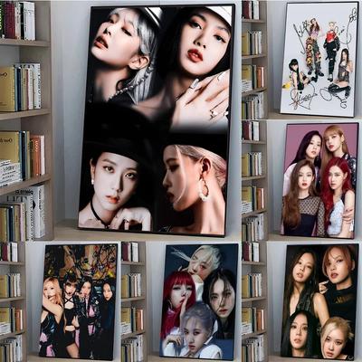 Tüdrukute K-popi grupp B-Blackpink Lõuendimaali Plakatid ja Trükised Seinakunsti Pildid Elutoa Kaunistamiseks