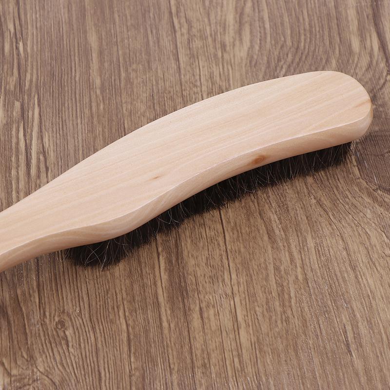 Arklio šerių šepetys Medinė rankena Valymo šepetys Minkšti arklio šeriai Skalbimo valymo šepetys Baldams Drabužiams Paltui Kostiumui Pūkams Drabužiams