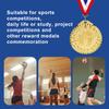 6.5cm Volleyball Medal Sports Rewards with Neck Ribbon Competition Awards Gold/Silver/Bronze Medal for Marathon Ball Games