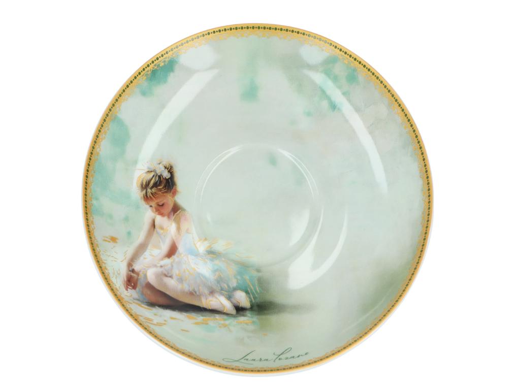 Elegancka Filiżanka Ze Spodkiem L. Lozano Małe Baletnice Porcelana