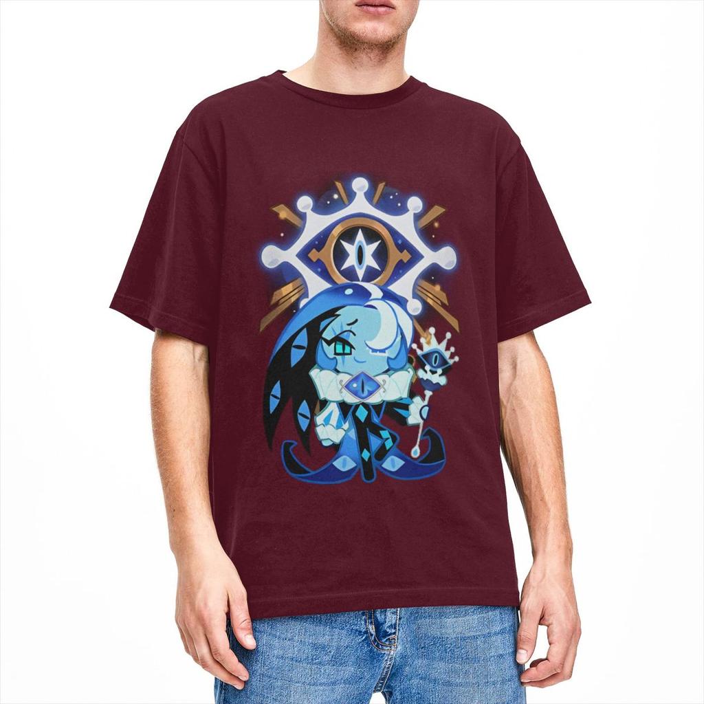 Shadow Milk Cookie Run Kingdom T Shirts Men Women 100 Cotton Leisure TShirts O Neck Cartoon Anime Tee Shirt Clothing Printed