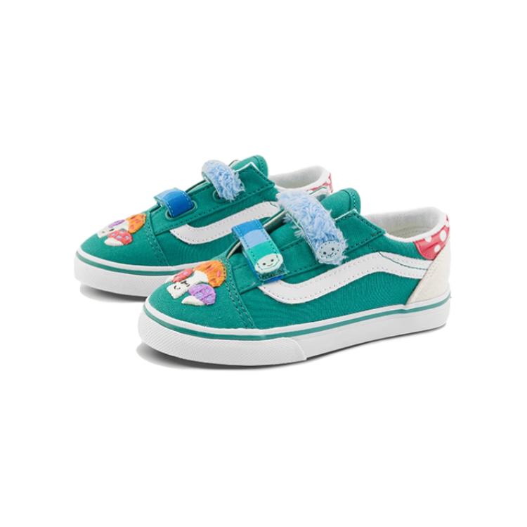Vans Soft And Comfortable Low-Top Kids Skate Shoes Baby Sneaker Green VN000D1CGRN