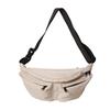 Trendy Brand Sports Small Satchel 2025 Spring New Versatile Solid Color Shoulder Small Satchel Chest Bag Waist Bag Women