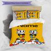 3pcs Custom Name Cuphead Bedding Set Duvet Cover Closure Includes 1 Duvet Cover & 2 Pillowcases for All Seasons Bedroom Decor