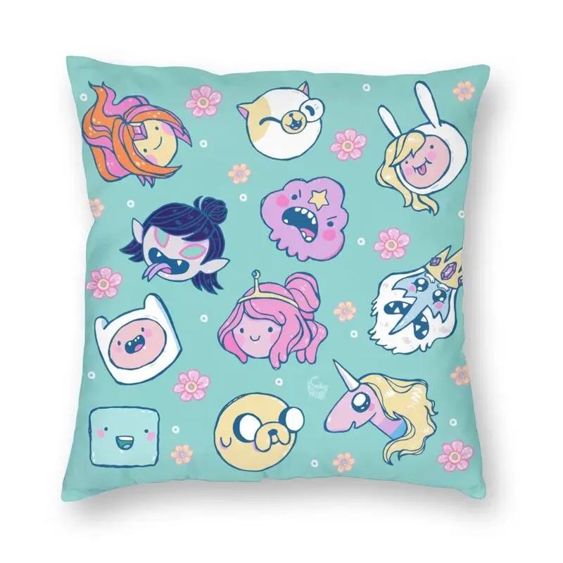 Prinzessin Bubblegum und Marceline Kissenbezug Cartoon Adventure Time Bodenkissenbezug für Auto Cooler Kissenbezug Dekoration