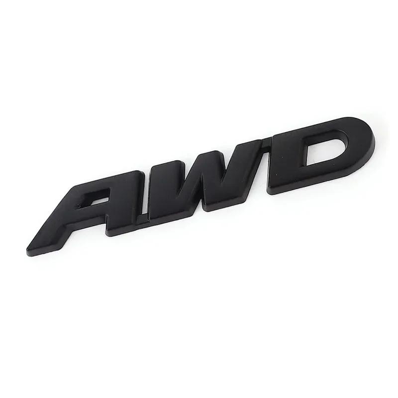 3D Metal fpr AWD Letters Logo Car Trunk Emblem Fender Badge Decal Sticker For Civic CRV RAV4 Accessories