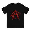 Anarchy Anarchist Symbols Red 100% CottonTshirt Homme Men's Clothing Polyester T Shirt for Men