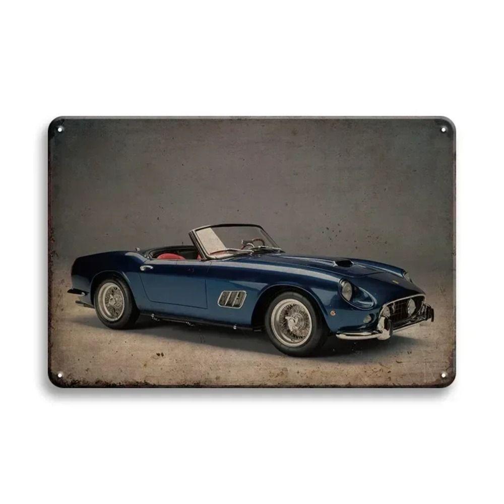 Cartello Murale in Metallo Bar Garage, Placca Decorazione Interni Auto 20x30cm