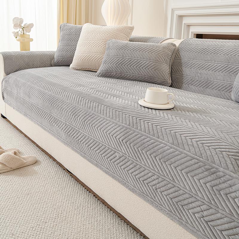 

1 шт. Бархатный утолщенный чехол на сиденье дивана Скандинавский универсальный чехол на подушку дивана Нескользящий L-образный угловой чехол-полотенце для дивана для гостиной A 70x70cm 1pc