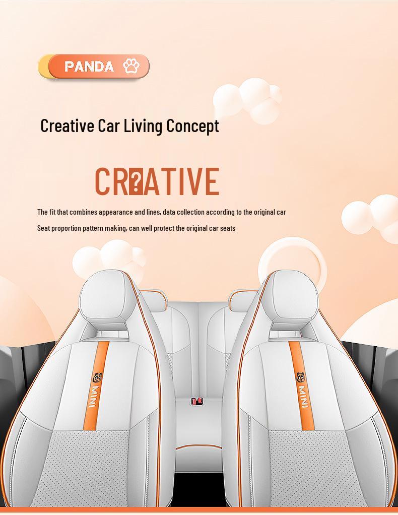 2023 Panda Mini Special Leather Seat Cover for All Seasons
