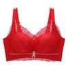 Deep V Lace Gathering: Seamless Anti Expansion Bra with Small Chest and Large Anti Sagging Effect, Gold Buckle Decoration for Underwear