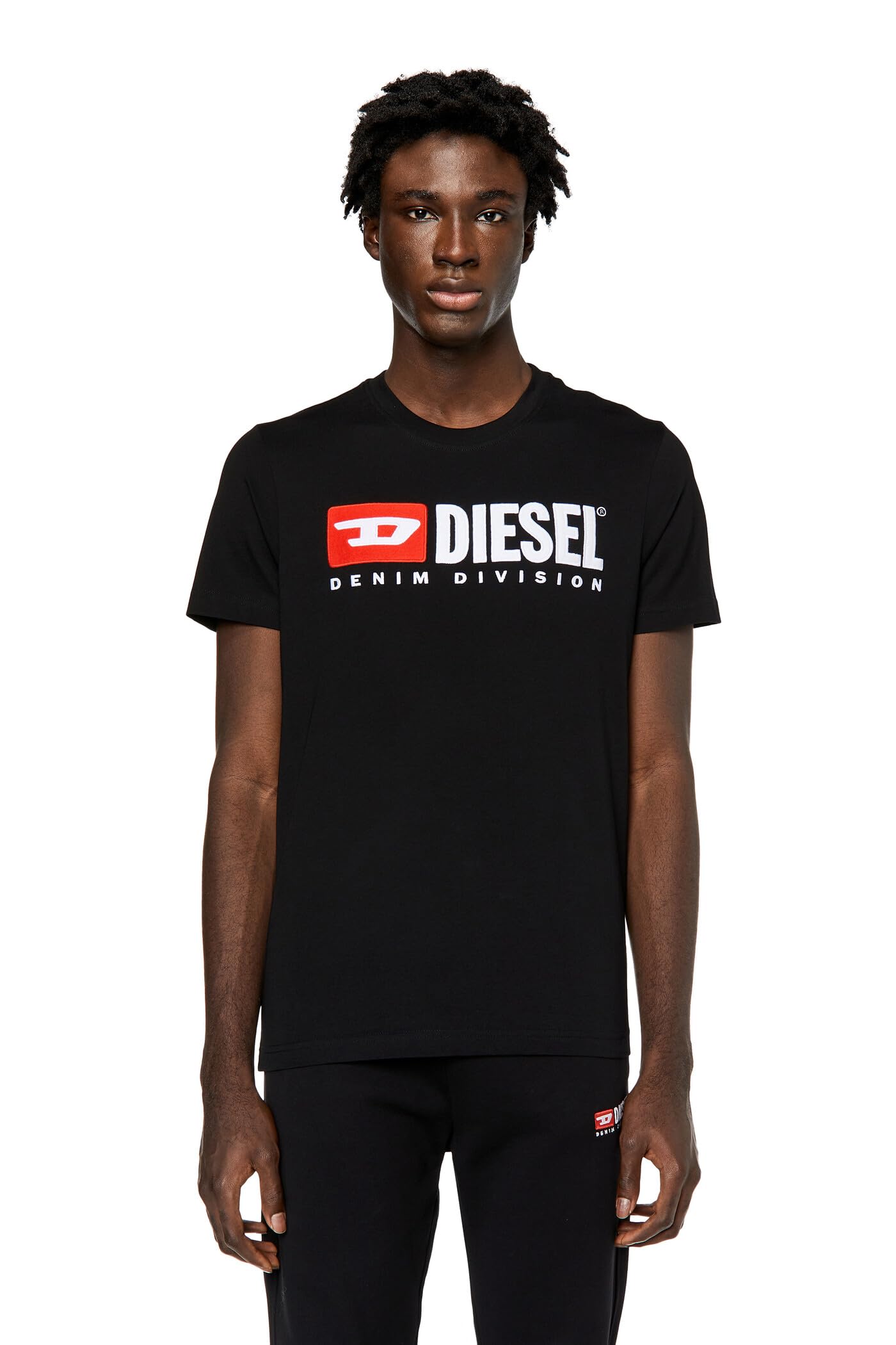 

Diesel Men s Logo Embroidered T-Shirt A037660GRAI Medium Black 9XX