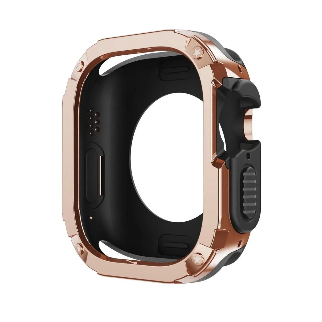 2 In 1 Case for Apple Watch Series 10/9/8/7/SE/6/5/4 Ultra 46mm 42 45 40 44 49mm TPU + PC Shockproof Protector Bumper for Iwatch