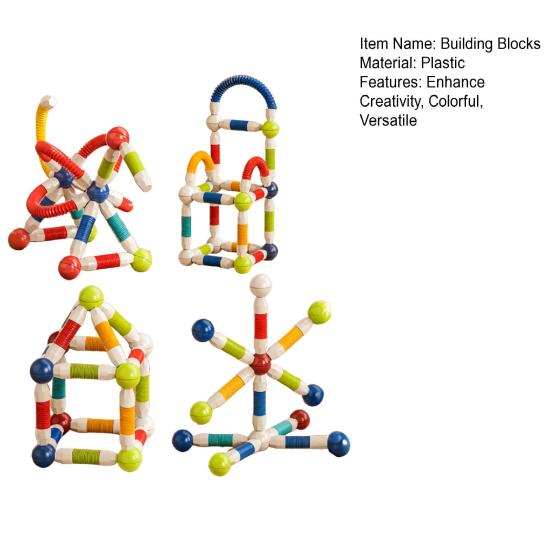 Expandable Magnetic Building Sticks Flexible Rods with Strong Magnets Kids STEM Learning Toys for Creative 3D Shapes