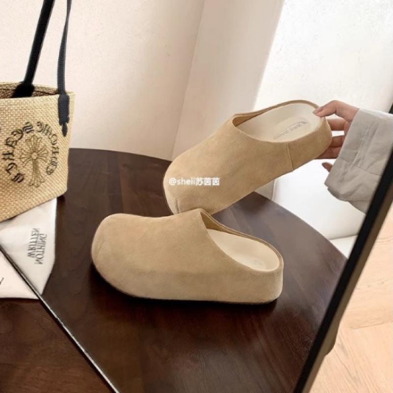[] Shinjuku holiday~ 5cm height increase thick bottom lazy bag head slippers women's bread drag half drag