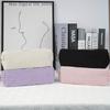 Vintage Simple Solid Color Corduroy Pencil Case Large Capacity Stationery Storage Bag School Supplies