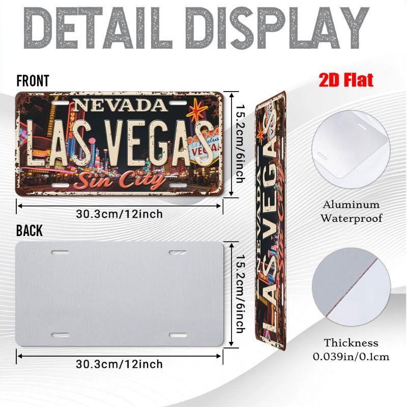 Urban City Theme Metal Tin Sign for Bar Garage Interior