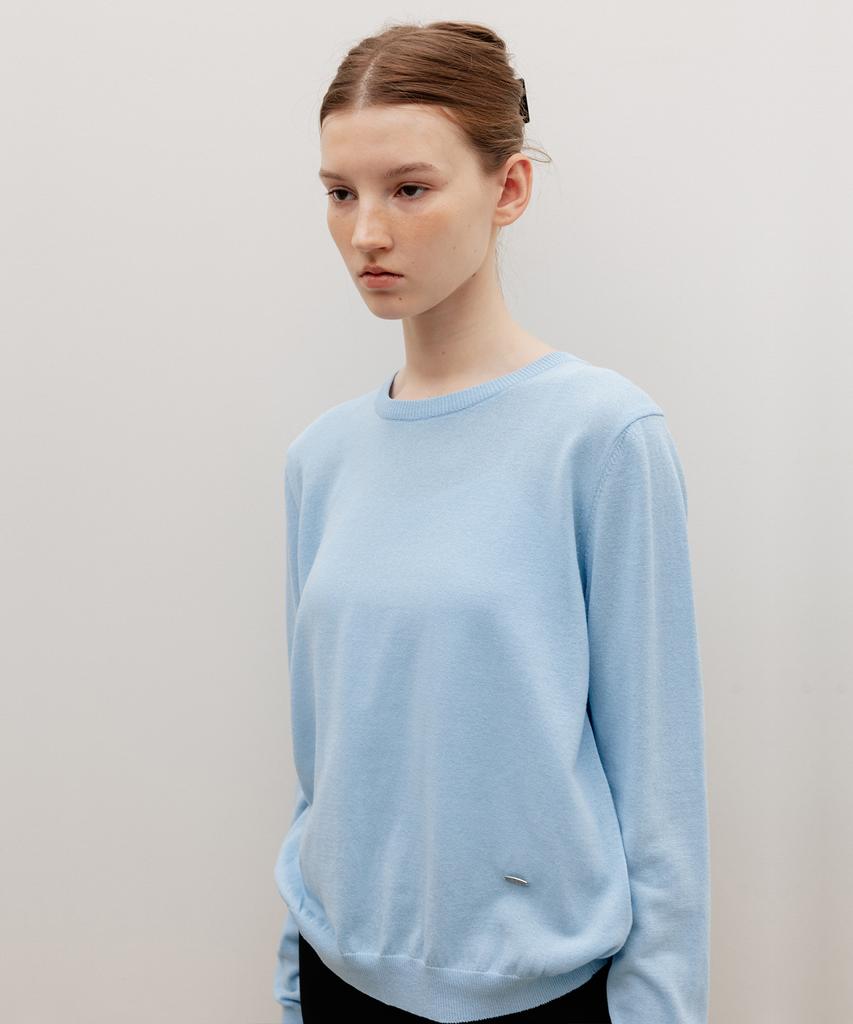 Leumeme Lumiere Back-Slit Knit Blue